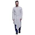 thumbnail image 1 of Atasi Party Wear Kurta Set For Men Mandarin Collar Ethnic Printed Kurta Pajama, 1 of 2