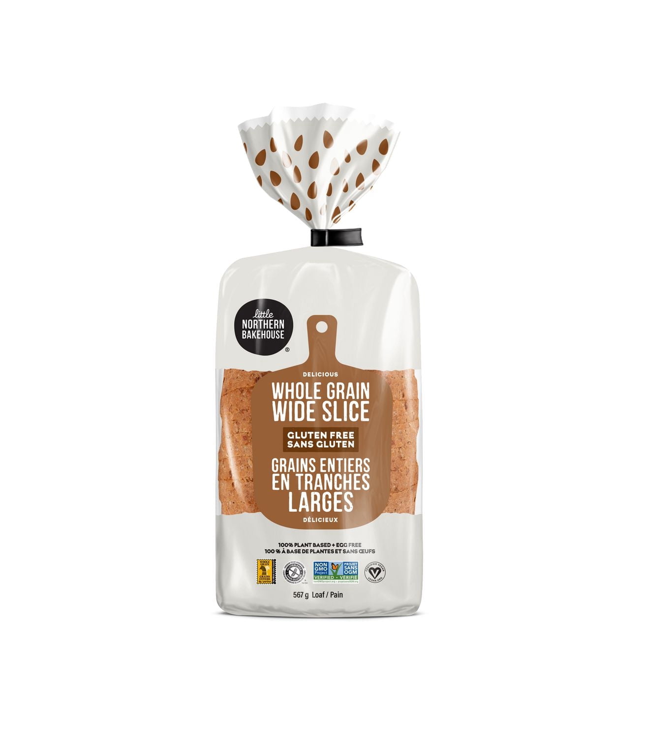 Little Northern Bakehouse Wide Sliced White Gluten Free Bread, Vegan Bread, Non-GMO and Allergy-Friendly, Gluten Free Food, Meals, Snacks - Wide Sliced Whole Grain, 570g
