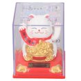 thumbnail image 2 of Solar Powered Waving Lucky Cat Decoration Plastic Feng Shui Wealth Symbol Home Office Car Decor Ornament, Automatic Waving Arm, 2 of 7