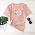 thumbnail image 3 of Hauts de la Saint-Valentin pour Femmes Aguichant Saint-Valentin Décontracté Femmes Manches Courtes Imprimé Col Rond Hauts Tee T-Shirt Manches Courtes Hauts pour Femmes Hauts pour Femmes Manches 3/4 Hauts de la Saint-Valentin pour Femmes, 3 of 3