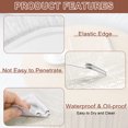 thumbnail image 3 of 2 Pack 72-inch Fitted Vinyl Tablecloth, Clear Round Table Cover with Elastic Edge, Waterproof Stretchable Table Protector Fit 57"-68" Diameter for Picnic Camping Outdoor, 3 of 7