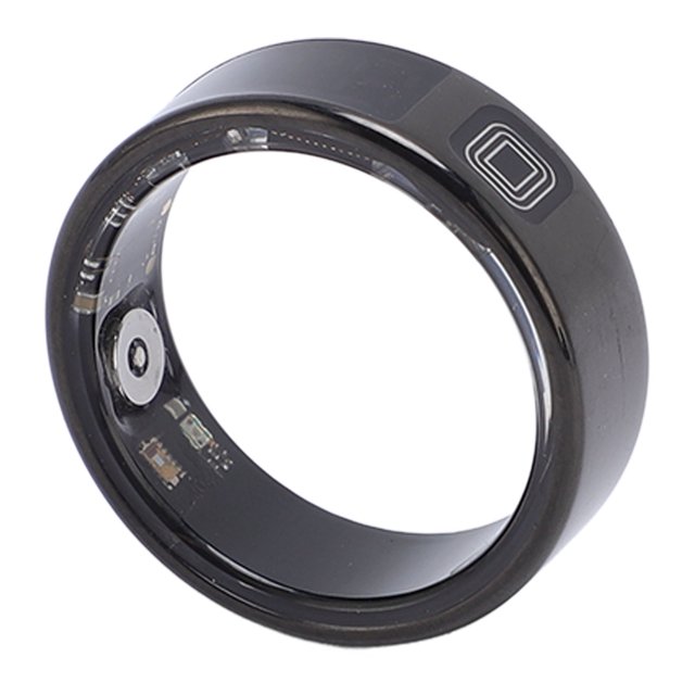 Bague Intelligente avec Écran d'Affichage d'App, Multiples Modes Sportifs, Acier Inoxydable Résistant à l'Eau IP68, Bague de Mise en Forme Intelligente 18 mAh pour le Cyclisme et la Course