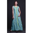 thumbnail image 2 of Bimba Feuilles Femmes Imprimé Fente avant Sans Manches Maxi Été Longue Robe Décontractée-Xx-Grand, 2 of 5