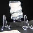 thumbnail image 4 of Acrylic Display Stand Transparent Easel | Photo Frame Holder | Card Coin Plate Mobile Stand | Durable Bookshelf Tabletop Organizer | 5.2x1.5x6.8cm | Single Pack, 4 of 6