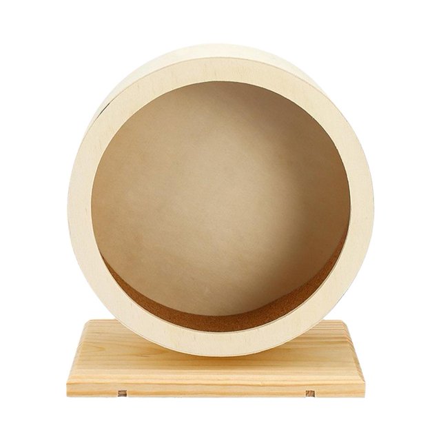 Roue Silencieuse en Bois pour Hamster Petite Roue d'Exercice pour Animaux Accessoires