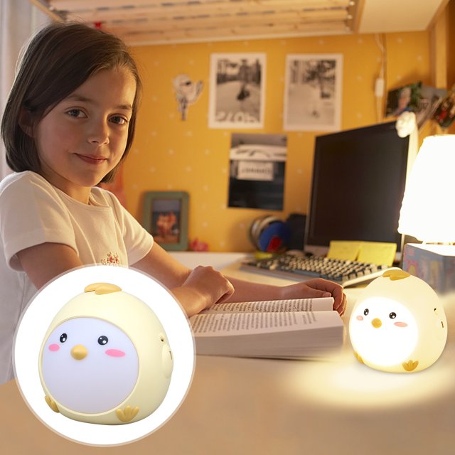 Yhmxh Led Lights for Bedroom-Night Light Mini Cute LED Night Stepless Dimming Learning Reading Eye Protection Student Dormitory USB Rechargeable Bedroom Bedside Night Gift night light