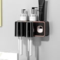 thumbnail image 1 of LSLJS Toothbrush Holders for Bathrooms, Toothbrush Holder Wall Mounted with Toothpaste Dispenser,With Toothbrush Cup,Tray Bathroom Toothbrush Toothpaste Dispenser, Toothbrush Holder, 1 of 7