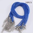 thumbnail image 1 of CHUANK 10Pcs Leather Wax String Lobster Clasp Chain Pendant Necklace Rope Cords DIY 2MM-coffee-2mm, 1 of 9