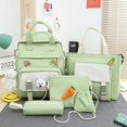 thumbnail image 1 of Sac à dos pour Femmes 5 en 1 en Nylon Imperméable Grande Capacité Sacs à dos de Rangement Pendentif Mignon Sac d'École Sacs à dos Multifonctions Sac à dos scolaire, 1 of 6