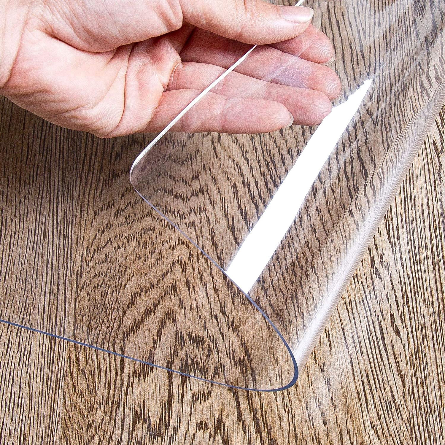 ORUYROP Protège-Table Transparent Personnalisé 72 x 40 Pouces 1,5 mm d'Épaisseur en PVC
