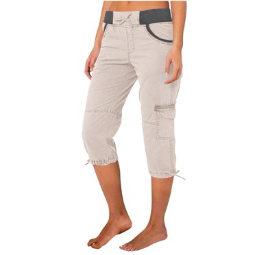 Économies d'Été! SROBPTY Capris d'Été pour Femmes, Mode Féminine Décontractée Couleur Unie Taille Haute Pantalon Cargo Jupe-Culotte Ample Grand avec Poches Beige, TTTG