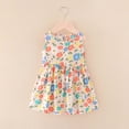 thumbnail image 1 of LSLJS Robe Fille Robe Sans Manches Enfants Tout-Petits Petite Grande Fille Robes Décontractées Imprimé Graphique Vêtements pour Enfants ( 5-6 Ans, Multicolore ), 1 of 3