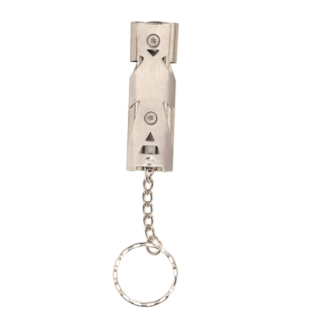 Bird Training Whistle Stainless Steel Multifunction Portable Bird Ultrasonic Whistle for Parrot Cockatiel Pigeon 2 Barrels