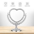 thumbnail image 3 of MasteelfCA Retro Heart Shape Makeup Mirror for Dresser Vanity Desktop Bathroom Bedroom, 3 of 7
