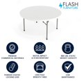 thumbnail image 4 of Table pliante en plastique blanc granite ronde de 60 po, 4 of 9
