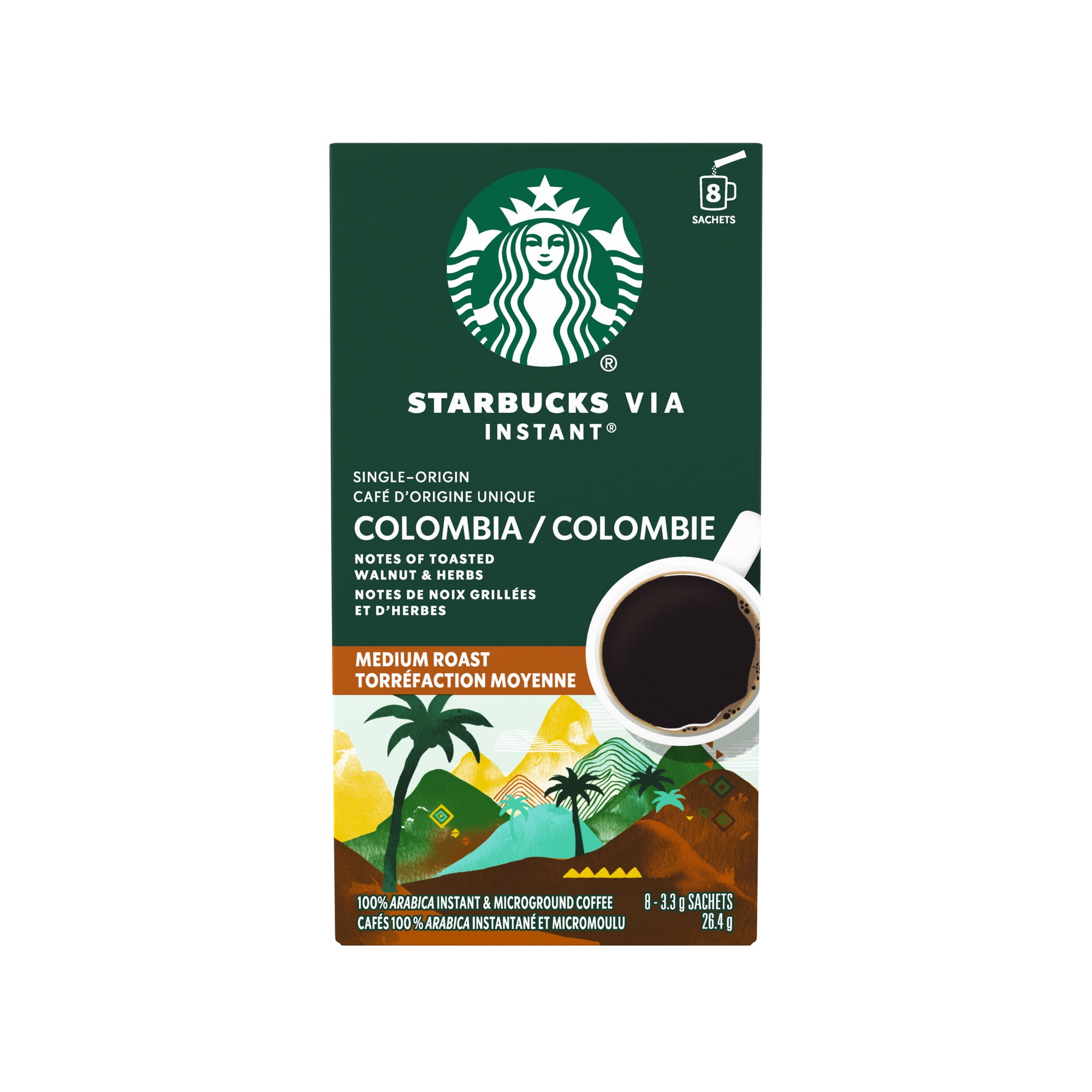 Starbucks Via Instant Colombia Medium Roast Coffee Packets