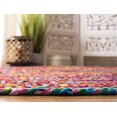 thumbnail image 5 of Safavieh Tressed Collection BRD210A Fait à la Main Boho Réversible Coton Zone Tapis, 3' x 5', Rouge / Multi, 5 of 5