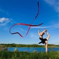 thumbnail image 2 of 2/4m Dance Rainbow Ribbon Rhythmic Gymnastic Streamer Twirling Baton FA P2L2, 2 of 9