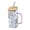C, variant on WIFKLSIIPG Heat Glass Cup with Straw 400ML Suitable for Cold Drinks Juice Milk Including Lid Glass Texture Suitable for Various Beverages