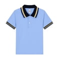 thumbnail image 1 of WEIYLL Polo Shirts for Boys Short Sleeve Button Down Patchwork Closure Comfortable Soft Fabric Tops for 5-6 Years, 1 of 2
