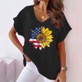 thumbnail image 2 of Birdeem Women V-Neck Print T-Shirts Fashion Comfortable Female Blouses Tops, 2 of 6