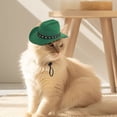 thumbnail image 3 of Chapeau de Cowboy pour Chats Accessoire pour Animal de Compagnie Exclusif Intérieur Extérieur Carnaval Halloween Western Jeu de Rôle Fête, 3 of 4