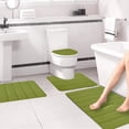 thumbnail image 4 of Living Room Rug Memory Foam Bath Mat 4 Set Bathroom Rugs for 4 Pcs Toilet Mats Universal Soft Comfortable Water Absorption Non-Slip Thick Machine Washable Easier To Dry Dark Baby Mat for Floor, 4 of 9