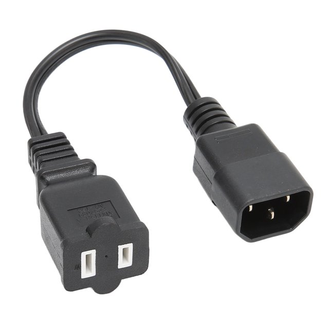 IEC320 C14 Male To 1 15R Female Cord, Power Adapter Cord Waterproof 100-250V Standard For LCD Monitor For Desk Lamp