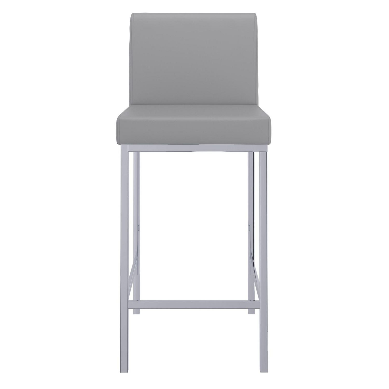 Ensemble de deux tabourets de comptoir contemporains de 26 po, gris