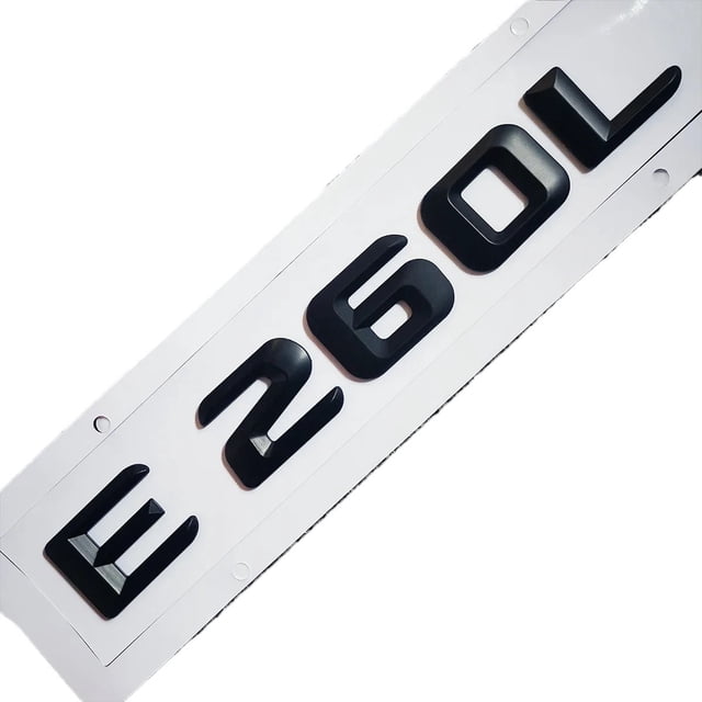 ZWEIP Car Rear Tail Emblem Number Letters Car Sticker For Mercedes Benz E260L E 260L Chrome Silver/ Matte Black