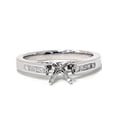 thumbnail image 2 of 1/3ct Princess Cut Diamond Semi Mount Engagement Ring 14K White Ring, 2 of 2