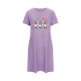 thumbnail image 4 of Birdeem Chemises de Nuit pour Femmes Chemise de Nuit Courte Surdimensionnée pour Femmes Robe Imprimée à Col Rond et Manches Courtes, 4 of 12