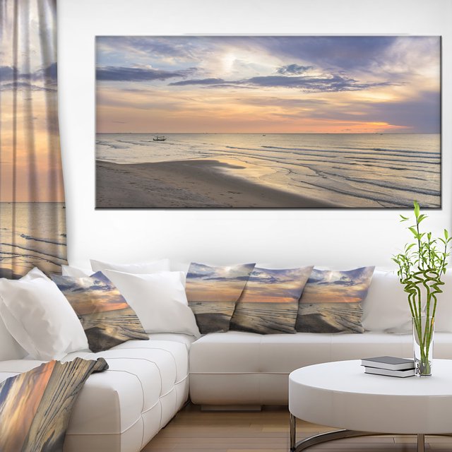 Calm Sunset in Thailand Beach - Landscape Canvas Art Print