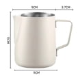 thumbnail image 3 of Hearth & Gear Milk Frother Cup Milk Frother Cup Stainless Steel Milk Frother Cup Large Metal Milk Frother Cup Steaming Pitcher For Coffee Milk Large Glass Food Storage Containers And Mug Set Large, 3 of 6