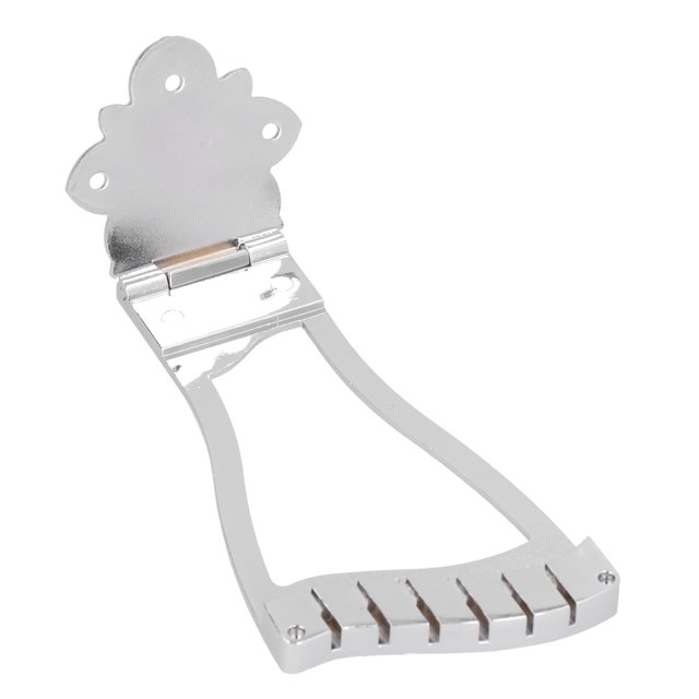 Pont Queue Remplacement, Métal Ouvert Guitare Queues Pièces Accessoires avec Vis pour Instrument de Musique pour Jazz Argent