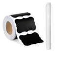 thumbnail image 1 of HLONK Chalkboard Labels  150 Pcs Black Reusable Waterproof Labels Stickers with 1 White Chalk Markers  Kitchen Pantry Sticker Labels for Containers  Mason Jars  Condiments  Food Storage, 1 of 9
