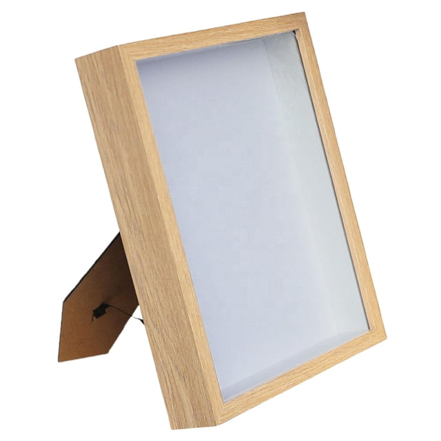 BINGLI Shadow Box Display Case Picture Frame with Glass Front,Dried Flower Photo Frame,Table Top Display or Wall mounting,Flower Display Stand and Baby Birth Memorial Wedding Photos