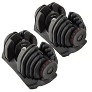 10-90 Lb Adjustable Dumbbell: Adjusts From 10-90 Lbs, 17 Adjustable Settings (Pair of Dumbbells, Set of 2)