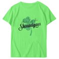 thumbnail image 4 of T-shirt de la Saint-Patrick pour Femmes, Col Rond, Manches Courtes, Imprimé Arbre de Noël, 4 of 4