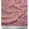 thumbnail image 1 of Soimoi polyester Crepe Fabric Leaves,Butterfly & Flower Floral Print Fabric by Yard 42 Inch Wide, 1 of 3