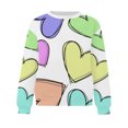 thumbnail image 4 of VALMASS Chandails en Molleton de la Saint-Valentin pour Femmes Manches Longues Col Rond Décontracté Mode Ample Blouses (L, Blanc-B), 4 of 4