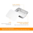 thumbnail image 3 of Amdohai Contenants Jetables en Aluminium pour Plats à Emporter avec Couvercles pour, 3 of 7