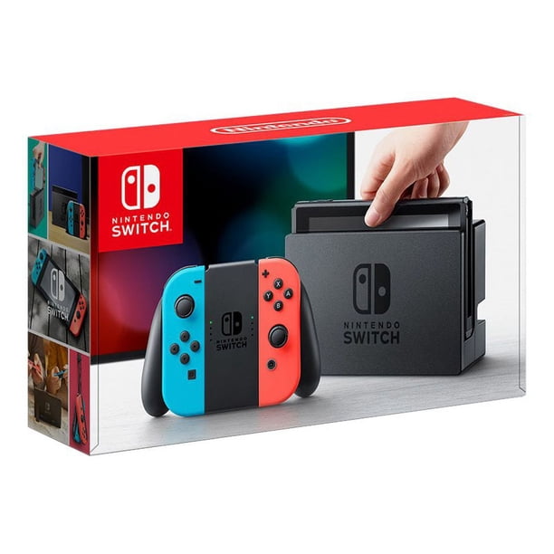 Nintendo Switch with Neon Blue and Neon Red Joy-Con - Game console
