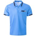 thumbnail image 3 of Dvkptbk Men Short Sleeve Button Regular Pullover Top Comfort Casual Work T-Shirts on Clearance, 3 of 4