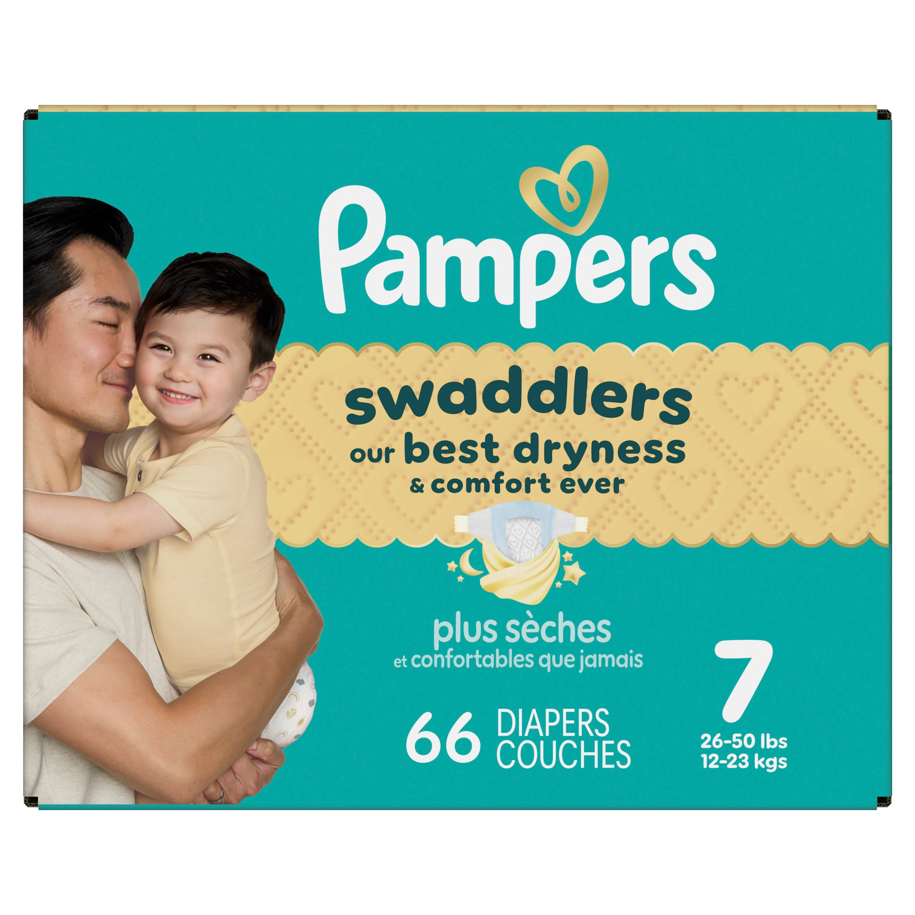 Pampers Swaddlers Diapers, S2 (10-22 lbs), Count, Absorbent, Keeps Baby Dry and Comfortable