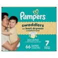 thumbnail image 3 of Pampers Swaddlers Diapers, Size S7 (26-50 lbs), 66 Count, Absorbent, Keeps Baby Dry and Comfortable, Pediatrician Recommended Skin Safe Disposable Baby Diaper, 3 of 29