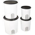thumbnail image 1 of TUPPERWARE Rappel à une Touche Ensemble de 4 Contenants/noir avec Nouveaux Joints Conçus, 1 of 1