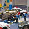 thumbnail image 2 of 4 Pieces 1/64 Cops Figure Model Table Layout Decoration micro Movie Props Micro Landscape Miniature Scenes, 2 of 9