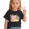 thumbnail image 4 of Petits Garçons de la Rentrée Hauts Graphiques Enfants T-Shirt à Manches Courtes Doux Chemise Décontractée Vêtements Tendance Noir Taille 7-8T, 4 of 5