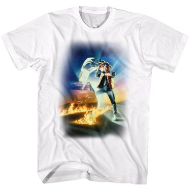 Back To The Future Affiche Btf T-Shirt Blanc pour Adulte 6TG